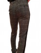 Pantalone skinny Roberto P Luxury a quadri con banda laterale grigio nero pd-7gmu999 ROBERTO P LUXURY PANTALONI UOMO product_...