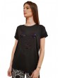 Fracomina t shirt nera elegante con applicazioni fr20sp339053 FRACOMINA T SHIRT DONNA