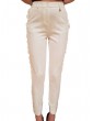 Fracomina pantalone bianco con ruches laterali fr19sp666108 FRACOMINA PANTALONI DONNA product_reduction_percent