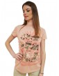 Blauer t shirt donna rosa stampa geometrica 18sbldh02232004595508 BLAUER USA T SHIRT DONNA