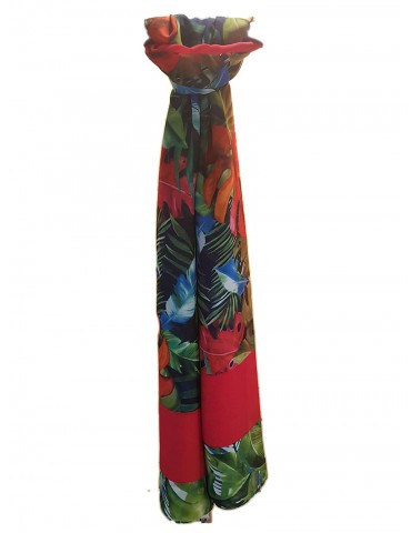 Fracomina foulard stampa fantasia tropicale