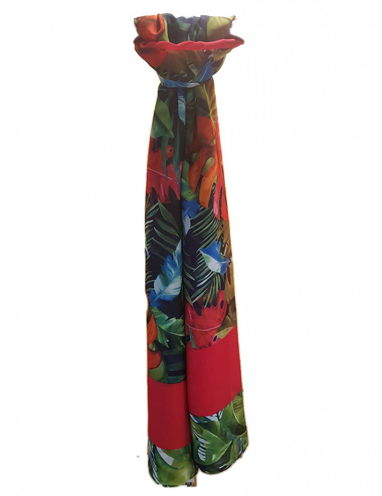 Fracomina foulard stampa fantasia tropicale fr21sa3002w441n4-146 FRACOMINA FOULARD E SCIARPE DONNA