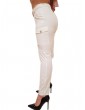 Fracomina pantalone cargo slim bianco con tasconi fr21sp2051w44701-108 FRACOMINA PANTALONI DONNA