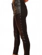 Gaudi pantalone nero con borchie ecopelle e tessuto 921fd250062001 GAUDI PANTALONI DONNA