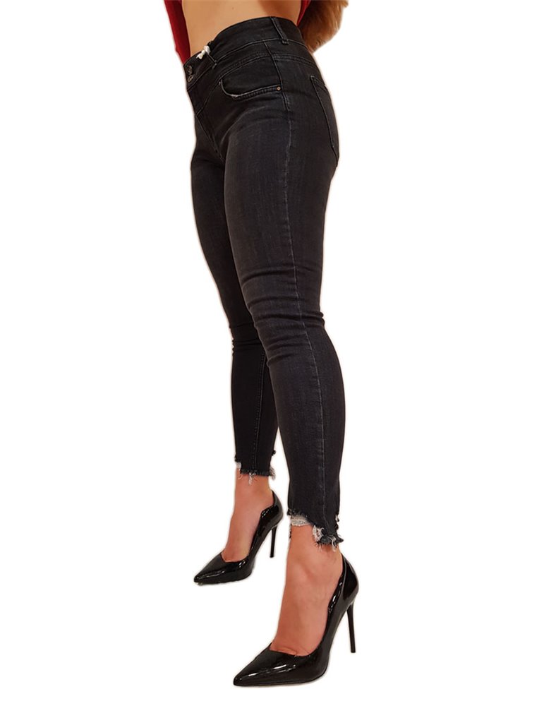 Fracomina jeans skinny in denim nero lavaggio medio vita alta fp21wv7003d40901-053 FRACOMINA JEANS DONNA