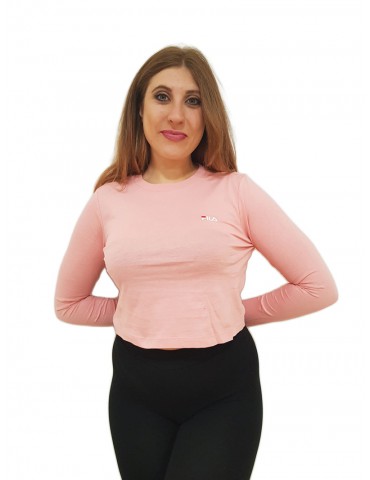Fila Ece cropped rosa maglietta manica lunga