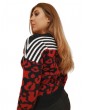 Fracomina maglia regular a righe stampa jacquard rossa e nera fp21wt7055k466f8-b40 FRACOMINA MAGLIE DONNA