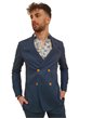 Roberto P Luxury giacca doppiopetto blu super slim ga7 ptr