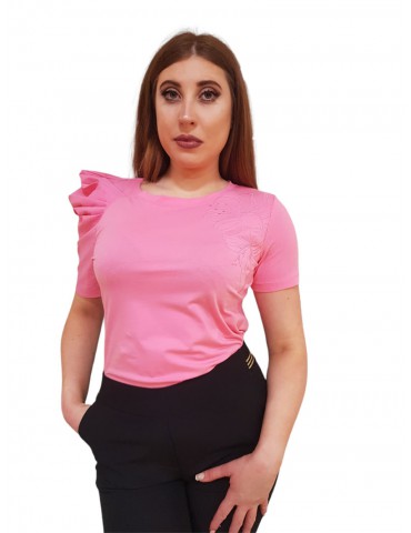 Fracomina t shirt regular in jersey pink