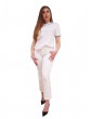 Fracomina t shirt regular in jersey con rouches bianca fr22st3008j40101-278 FRACOMINA T SHIRT DONNA