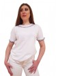 Fracomina t shirt regular in jersey con rouches bianca fr22st3008j40101-278 FRACOMINA T SHIRT DONNA