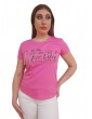 Fracomina t shirt rosa regular in jersey con stampa lettering fp22st3003j40111-226 FRACOMINA T SHIRT DONNA