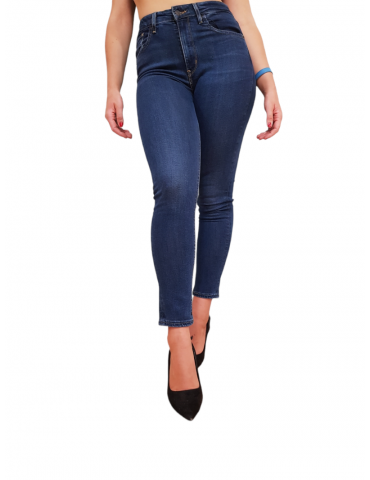 Levi’s® jeans 721® super skinny a vita alta dark indigo worn in blu