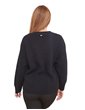 Gaudi maglione girocollo nero in misto lana con frange 221fd53008_2001 GAUDI MAGLIE DONNA