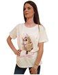 Fracomina t shirt stampa coniglio crema fr20sp310108 FRACOMINA T SHIRT DONNA