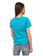 Fracomina t shirt turchese regular con stampa strong e applicazioni fr21st3050J404n5-268 FRACOMINA T SHIRT DONNA