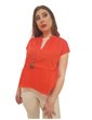 Gaudi blusa rossa giro manica con collana 211fd45002-2487 GAUDI CAMICIE DONNA