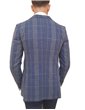 Rpl Roberto P Luxury giacca quadri in lino e cotone blue