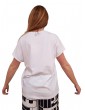 Fracomina t shirt bianca oversize con applicazioni fr23st3036j401r9-278 FRACOMINA T SHIRT DONNA