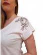 Gaudi t shirt in jersey bianca con applicazioni 311fd64010_2100 311fd64010_2100 GAUDI T SHIRT DONNA