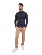 Calvin Klein camicia slim fit nera rigata Stainshield Strip k10k110917-0gn k10k110917-0gn CALVIN KLEIN CAMICIE UOMO