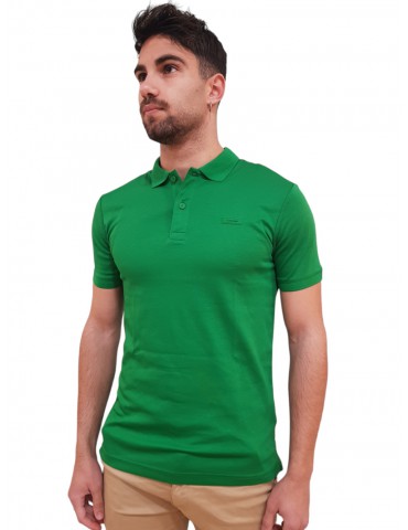Calvin Klein polo uomo slim verde Smooth Cotton k10k111657-lzl