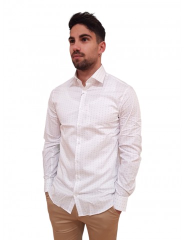 Calvin Klein camicia slim fit fantasia bianca k10k111296-dwf