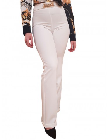 Gaudi pantalone bianco in tessuto stretch 311fd25003_2101