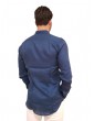 Rpl Roberto Pepe Luxury camicia in lino alla coreana blue mcm6pya1 mcm6pya1 ROBERTO P LUXURY CAMICIE UOMO