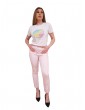 Fracomina pantalone slim in tessuto tecnico pink fs23sv1004w42901-226 fs23sv1004w42901-226 FRACOMINA PANTALONI DONNA
