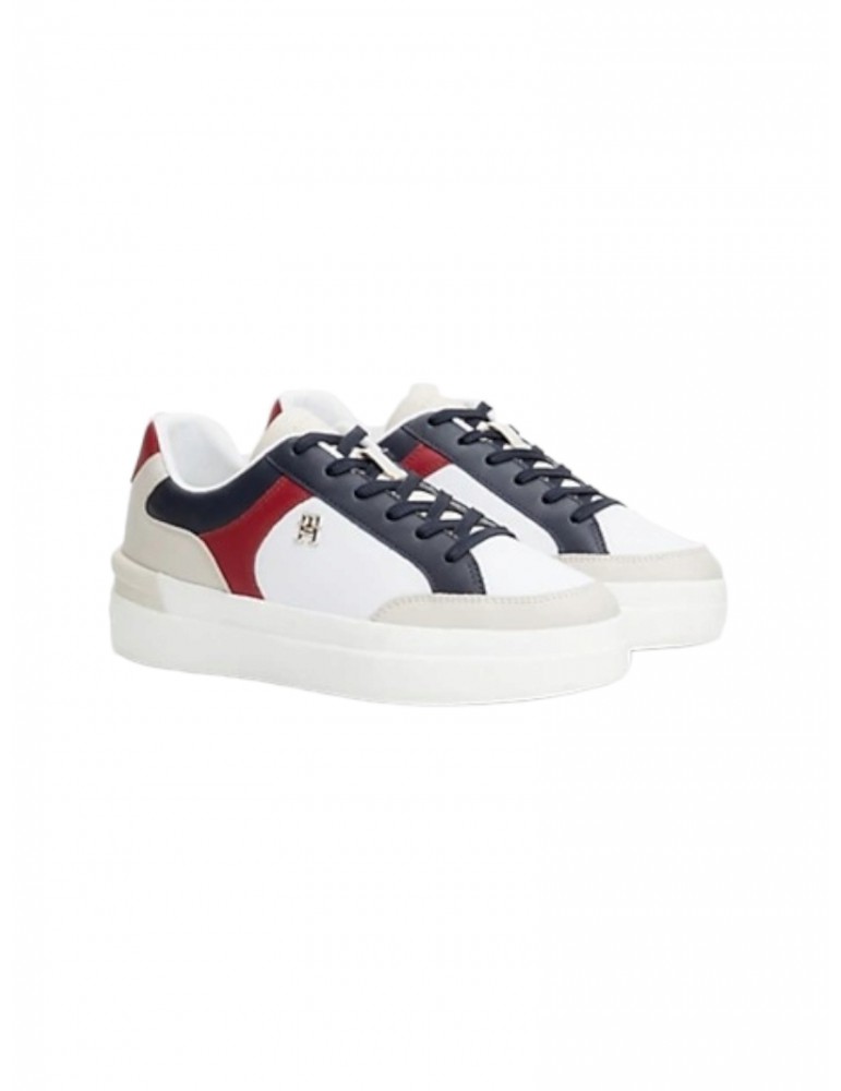 Tommy Hilfiger sneakers donna space blue elevated con monogramma fw0fw07451dw6