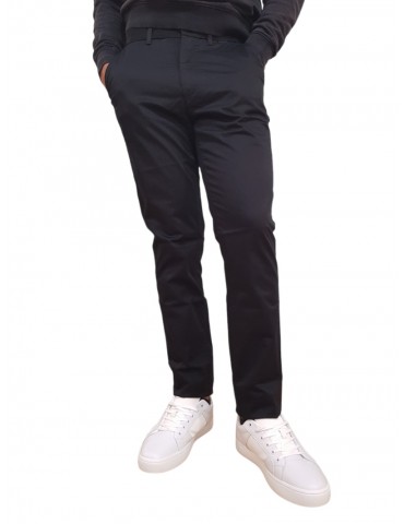 Calvin Klein pantalone chino slim nero stretch satin k10k110963beh