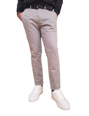 Calvin Klein pantalone grigio chino slim con cintura k10k110979prz