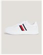 Tommy Hilfiger sneakers uomo bianca in pelle stringate supercup leather