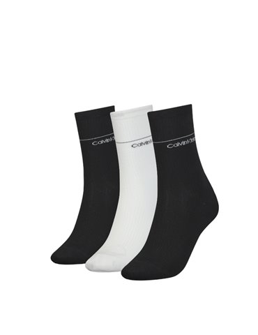 Calvin Klein set 3 paia da donna calzini lunghi black combo 701224982-001