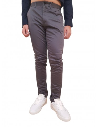 Calvin Klein pantalone grigio chino slim satin stretch k10k110963pc9