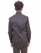 Calvin Klein camicia uomo rigata nera twill logo stripe fitted k10k112108beh CALVIN KLEIN CAMICIE UOMO