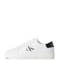 Calvin Klein Jeans sneakers donna classic cupsole lowlaceup in pelle bright white black yw0yw01444-0gm