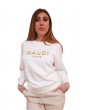 Gaudi felpa donna bianca con logo 321bd64004-2101 321bd64004-2101 GAUDI FELPE DONNA