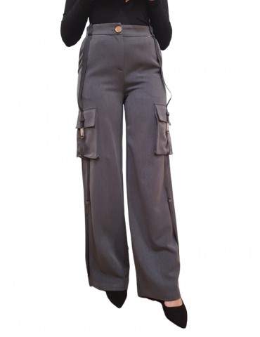 Fracomina pantalone cargo grigio fs23wvc002w56101-156