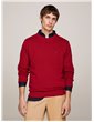 Tommy Hilfiger pullover uomo rosso in maglia tramata mw0mw33511-xjv mw0mw33511-xjv TOMMY HILFIGER MAGLIE UOMO