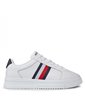 Tommy Hilfiger sneakers uomo bianco in pelle supercup leather stripes fm0fm04895-ybs