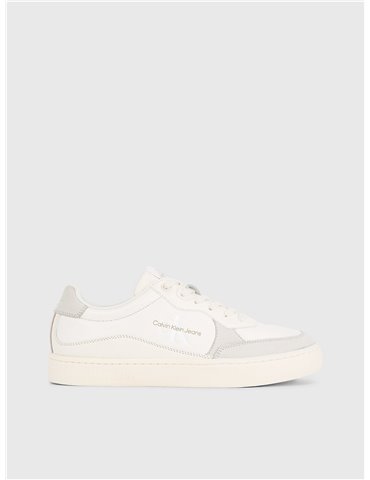 Calvin Klein Jeans sneakers in pelle classic cupsole low creamy white eggshell