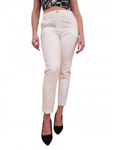 Fracomina pantaloni bianchi chinos fr24sv4002w42901-278