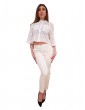 Fracomina camicia bianca cropped in pizzo fr24st6019w62401-278