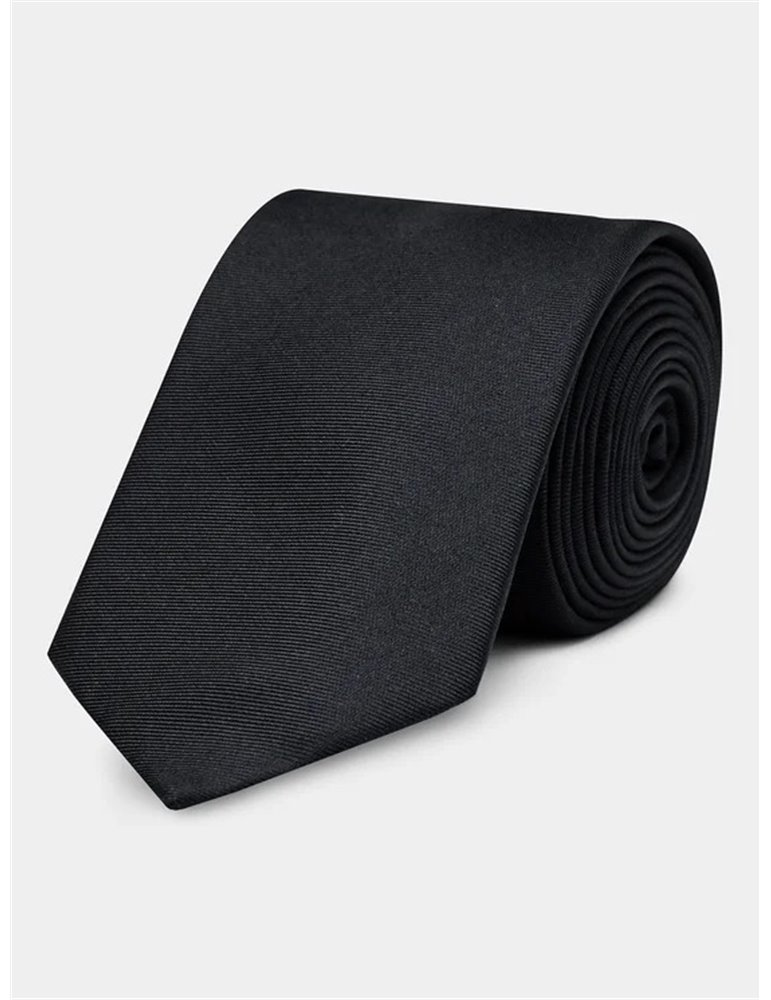 Calvin Klein cravatta nera in seta twill solid k10k112320beh