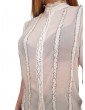 Fracomina camicia bianca con rouches fr24st6012w42801-108