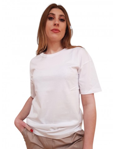 Fracomina t shirt bianca over fp24st3006j465n5-278