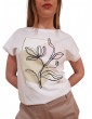Fracomina t shirt bianca over in jersey di cotone fr24st3012j465n5-278