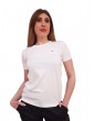 Tommy Hilfiger t shirt bianca con bandierina ricamata modern regular ww0ww39848ycf